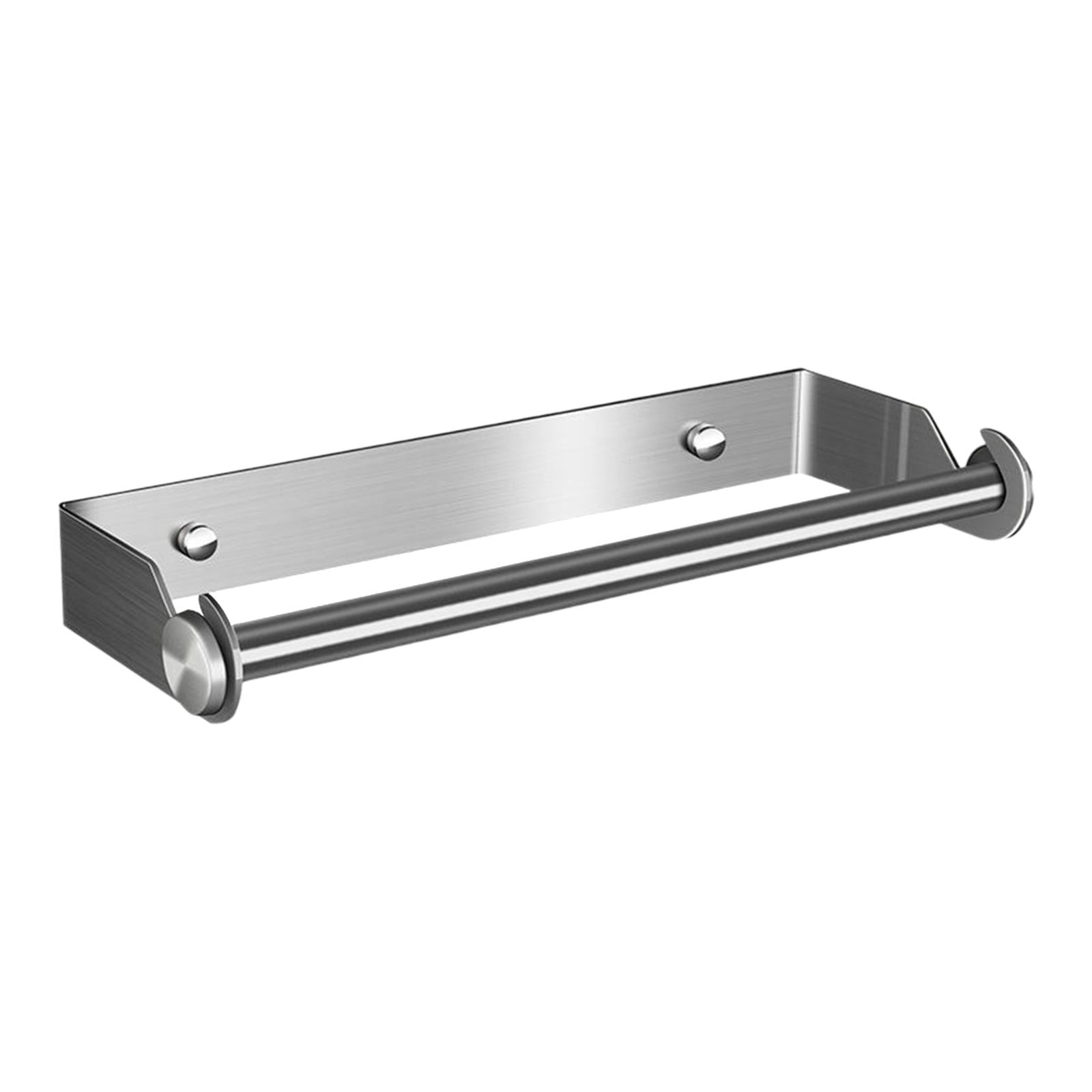Baoblaze Paper Towel Holder Heavy Duty Wall Mounted for Office Bathroom Under Cabinet A