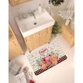 thumbnail image 5 of Christmas Kitchen Mat Rug Set of 2 Hot Cocoa Gingerbread Man Plaid Pine Needles Runner Rug Anti-Fatigue Comfort Memory Foam Standing Mat Non-Slip Floor Door Mat for Bathroom Bedroom 18x30in+18x60in, 5 of 6