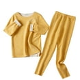 thumbnail image 1 of Odeerbi 4-16 Años Niño Niña Pijama Suave de Manga Larga Johns Conjunto de Ropa Interior Térmica Para Dormir Conjunto de Pijama, 1 of 4