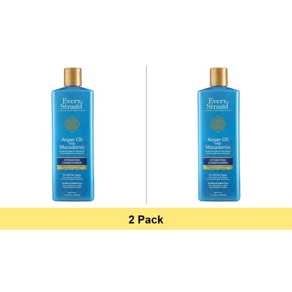 Every Strand Argan Conditioner 13.5 oz All Hair Types Moisturizing - 2 Pack