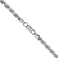 thumbnail image 2 of Medium Thick Sterling Silver 4mm Rope Chain Bracelet for Women Diamond cut Nickel Free Italy 7.5 inch, 2 of 3
