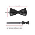 thumbnail image 4 of INSPIRE CHIC Men's Polka Dots Bow Ties Pre-Tied Bowknot for Wedding Business Black White, 4 of 5
