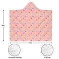 thumbnail image 3 of Wearable Blanket,Pink Butterfly Pattern Hooded Wearable Flannel Blanket for Adults & Teens with Buckle,Winter Poncho Shawl Wrap Cape,50"x60", 3 of 5
