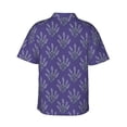 thumbnail image 3 of Daiia Lavender Flowers Hawaiian Shirt for Men Gentle Cotton Regular Short Sleeve Casual-Medium, 3 of 9