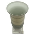thumbnail image 5 of 13" Aluminum Glass Trumpet Green Marble Vase, 5 of 8