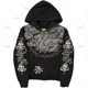 thumbnail image 3 of Sudadera con capucha gótica nueva Y2K con estampado de calavera retro americana, sudadera con capucha holgada de estilo punk hip hop rock, sudadera deportiva para parejas, moda urbana, 3 of 5