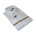 thumbnail image 3 of Men 100% Egyptian Cotton Shirt French Cuffs Wrinkle Resistance ENZO 71402 White, 3 of 8