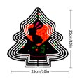 thumbnail image 7 of Stylish Metal Hanging Christmas Tree Wind Spinner - Features Rabbit Silhouette Colorful Leaves & Flowers Perfect for Garden Decor, 7 of 7