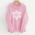 thumbnail image 2 of Posijego Hoodies for Women Christmas Sweatshirts Snowflake Print Long Sleeve Hooded Pullover Sweatshirt, 2 of 6
