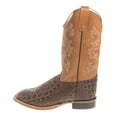 thumbnail image 3 of Old West Youth's Faux Horn Back Gator Print Boots, 3 of 5
