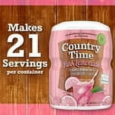 Country Time Pink Lemonade Naturally Flavored Powdered Drink Mix 19 oz Canister (Pack of 4)
