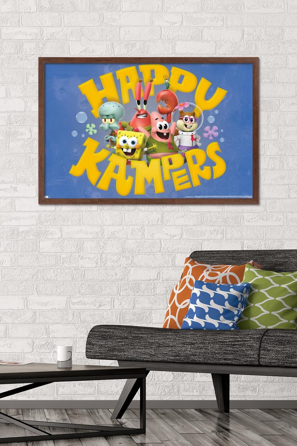 SpongeBob Squarepants : Kamp Koral - Happy Kampers Wall Poster, 22.375" x 34" Framed