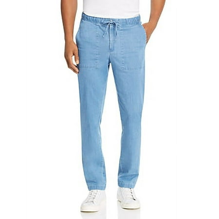 Michael Kors MED BLUE Chambray Slim Fit Pants, US 40X32