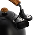 thumbnail image 6 of MegaChef 3.2 Quart Whistling Tea Kettle with Wood Grain Nylon Cool Touch Handle, Matte, 6 of 7