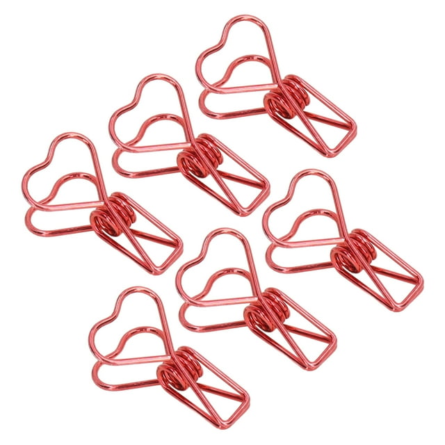 Clips Para Carpetas, Forma De Corazón Diseño Hueco único Fuerza De Sujeción Fuerte Aplicaciones Amplias 100 Piezas Clips Para Carpetas De Oficina Para Facturas Para Cuentas De ANGGREK Otros
