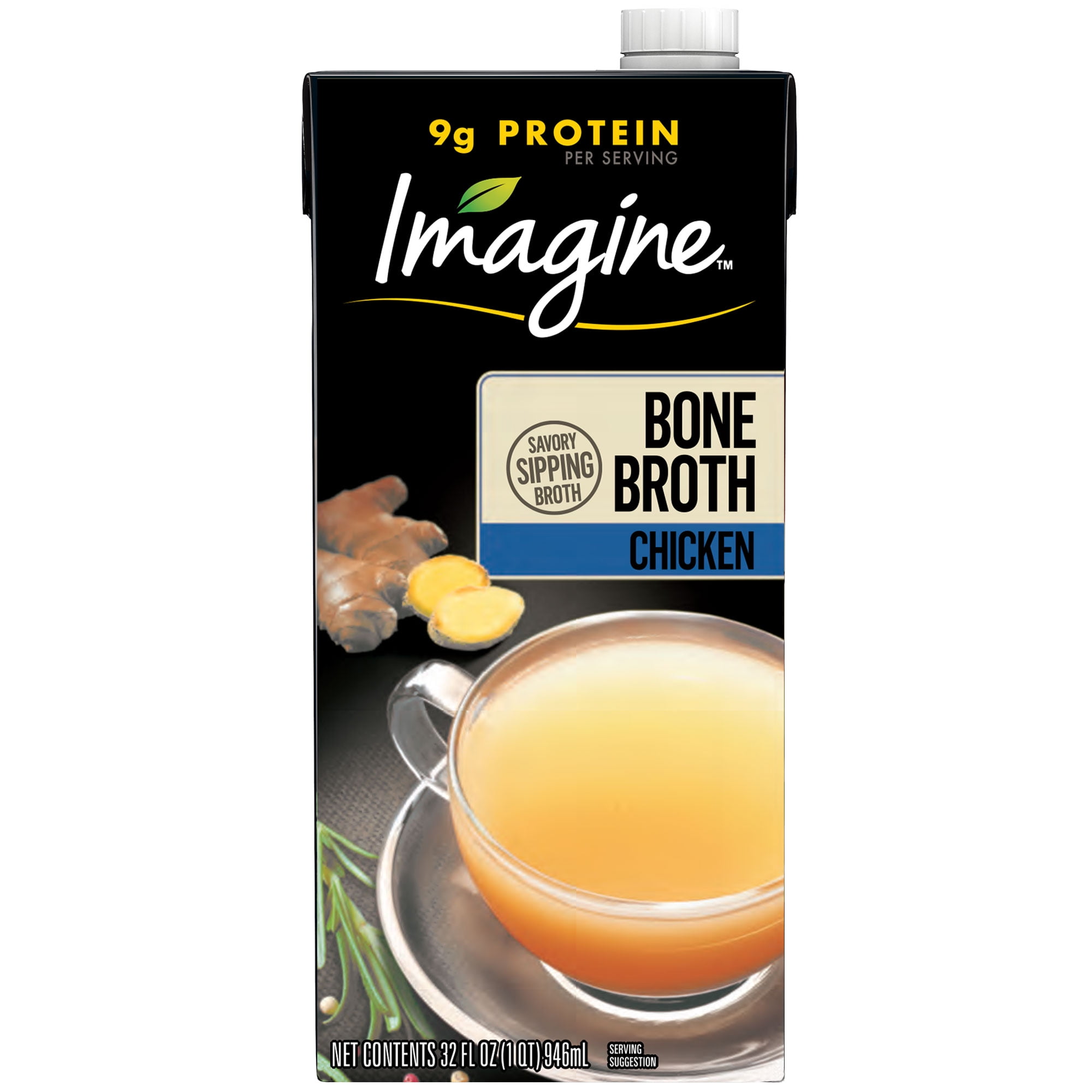 Imagine Fat Free Chicken Bone Broth, 32 fl. oz