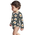 thumbnail image 3 of Xecao Cute Poached Eggs Print Baby unisex-baby Cotton Long-sleeve Bodysuits-3 Months, 3 of 6