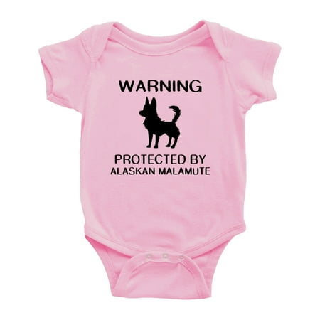 

Warning: Protected by A Alaskan Malamute Dog Funny Baby Rompers Baby Clothes (Pink 6-12 Months)