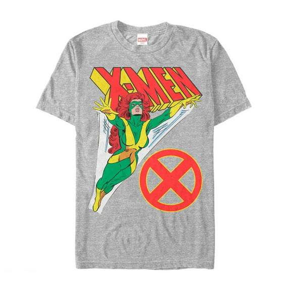 Men's Marvel X-Men Jean Grey Flight  Graphic Tee Athletic Heather Medium