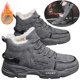 thumbnail image 2 of Botas Casuales Senderismo Botines Tobillo Hombres Forro Piel Antideslizante para Clima, 2 of 9