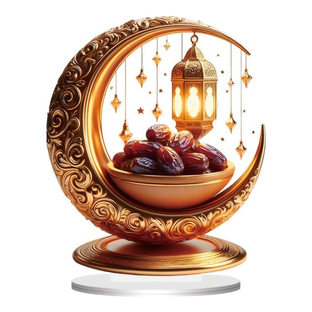 Clearance! Delayujidesktop Ornament Ramadan Table Decoration for Eid Al Fitr Islam 2D Moon Logo for Family Souvenirs for Ramadan Decoration for The Family One Size Multi-Color