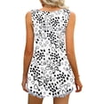 thumbnail image 4 of Women’s Tank Top Summer Floral Sleeveless Floral V Neck Blouse Casual Dressy Tunic Flowy Loose Fit Lightweight Printed Shirt for Beach Vacation Travel Fashion Wear, 4 of 4