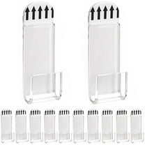 No Drill Vinyl Record Wall Mount Display Shelf,Clear Acrylic Vinyl Holder,Wall Mount Album Storage Shelves,Self Adhesive Wall Hangers Holder,for Home Office Living Room Decor 18 Pcs