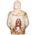 thumbnail image 2 of Happy Thanksgiving Basset Hound with Turkey Pumpkins Autumn Vibes All Over Print 3D Hoodie Unisex Merch Hoodies Bassets Dog Breed Lovers Gifts Idea - 12018, 2 of 6