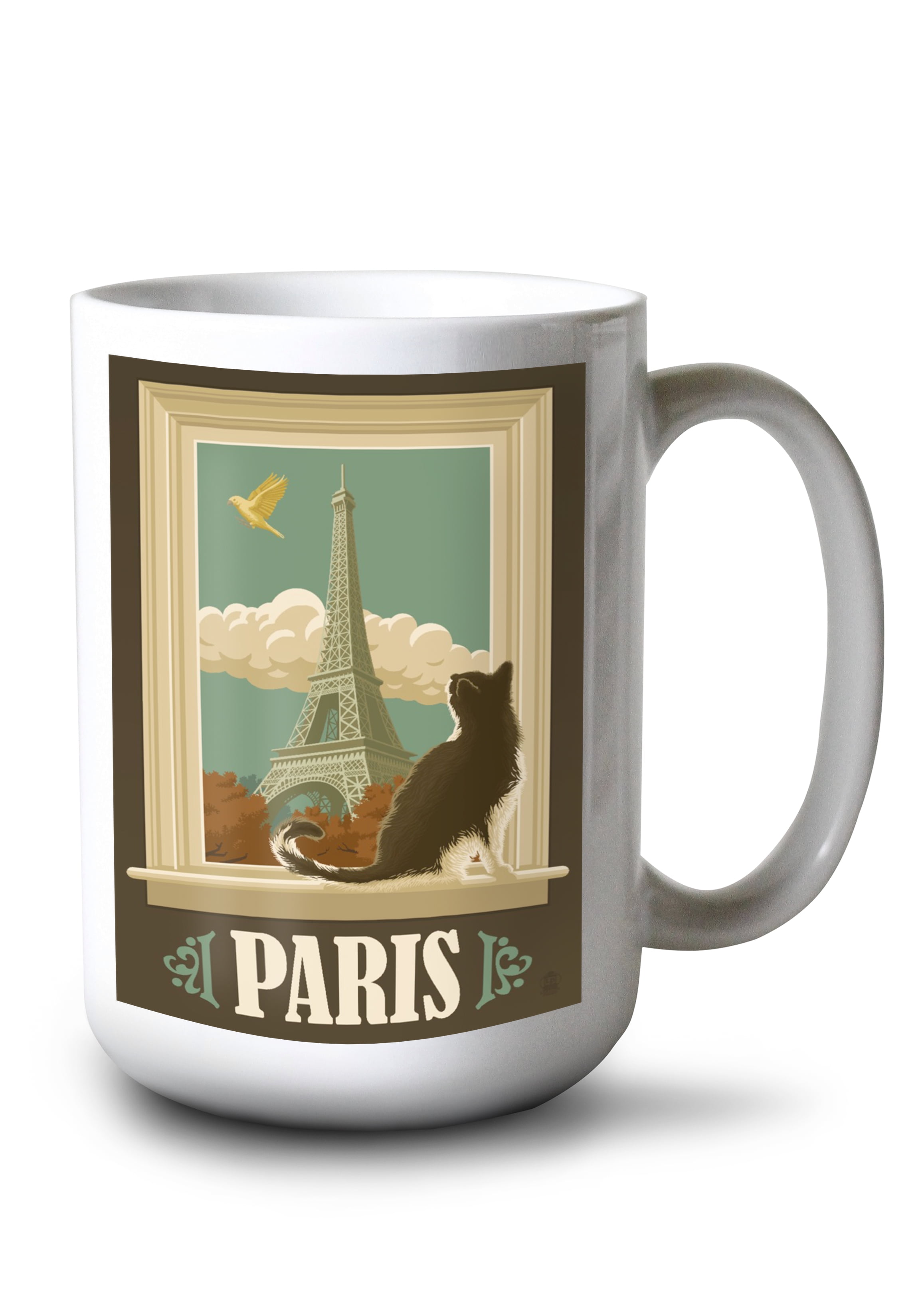EIFFEL TOWER DESIGN 11 OZ COFFEE MUG TEA CUP ART DECOR FRANCE VINTAGE PARIS LOVE 