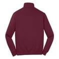 thumbnail image 6 of Mens 1/4 Zip Cotton/Poly Fleece Sweatshirt Maroon 3X-Large, 6 of 8