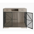 thumbnail image 6 of 44 Inch Dog Crate Furniture,Large Dog Kennel Furniture Indoor,Heavy Duty Dog Kennel End Table with Storage Drawers & 2 Lockable Doors, ndoor Pet Cage for Medium,Small Breeds,Decorative Dog Crate, 6 of 6