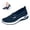 Navy, variant on Mfakffe Orthopedic Shoes for Women Mesh Breathable Non Slip Sneakers Arch Support Fashion Walking Shoes Lightweight Slip on(Navy)