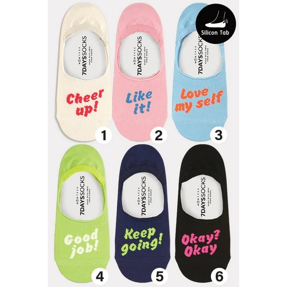 Women's No Show Neon Socks - 6 Pair Set