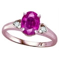 thumbnail image 3 of Star K � Oval 8x6 Genuine Pink Tourmaline Love Promise Ring, 3 of 9