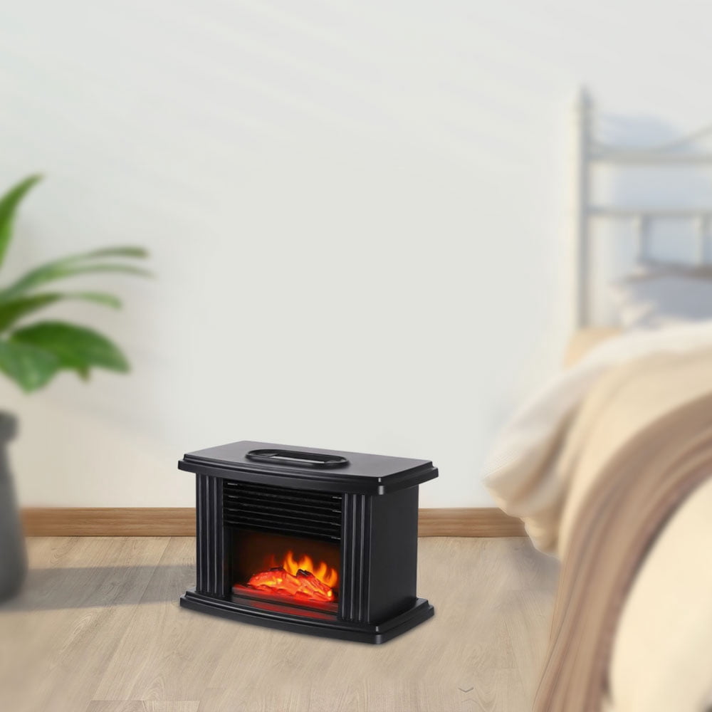 Loyalheartdy 1KW Mini Electric Fireplace Heater 3D Portable Simulation Flame Stove Burner Warmer Heating for Indoor Use