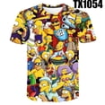 thumbnail image 2 of Dibujos animados de los Simpson serie de Anime de televisión 3D hombres de impresión mujeres Casual camiseta de verano gráficos Tees Topspangjing, 2 of 4