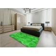 thumbnail image 4 of Ahgly Company Indoor Round Patterned Lime Green Area Rugs, 3' Round, 4 of 6