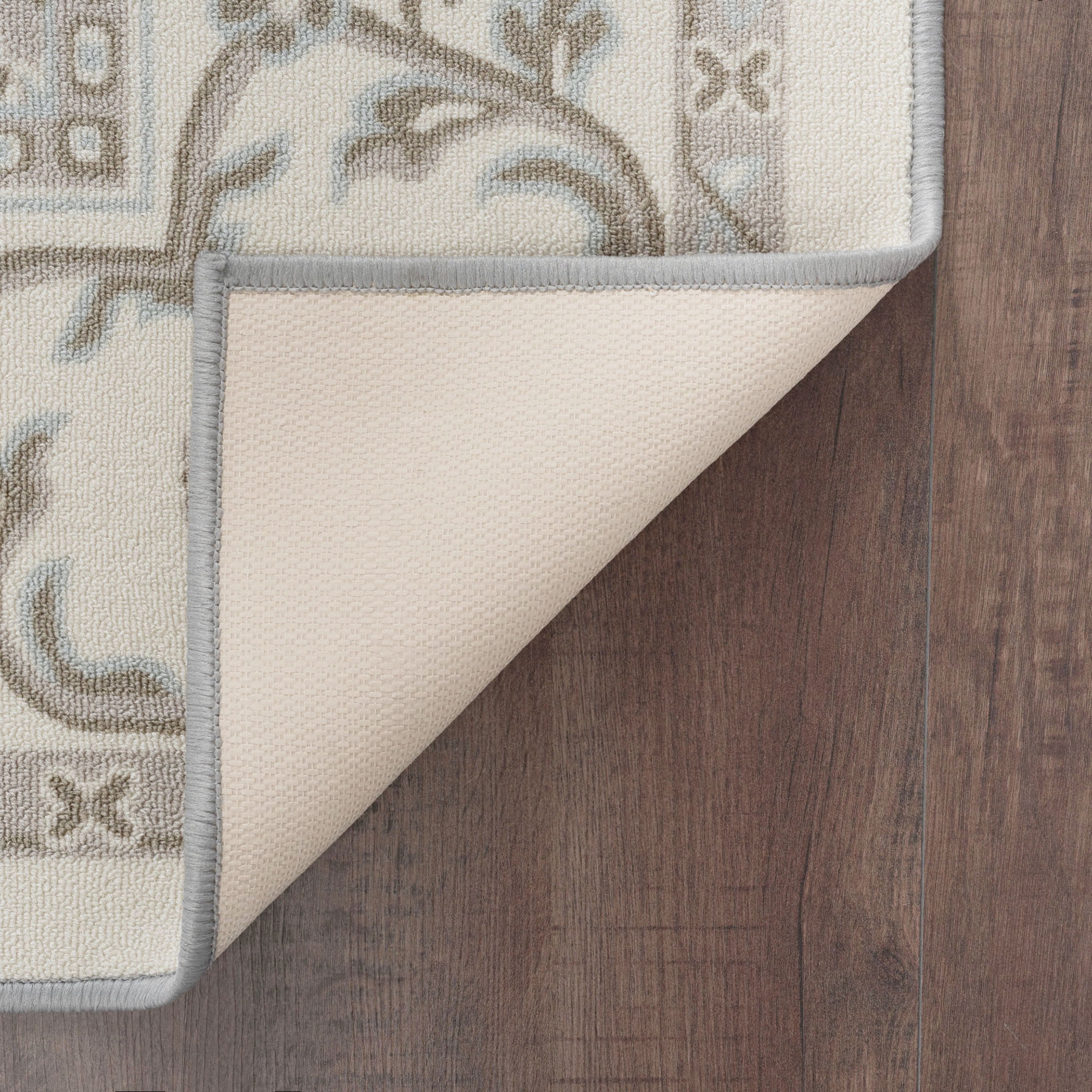 Traditional 8x10 Area Rug (7'10'' x 9'10'') Oriental Taupe, Gray Living Room Easy to Clean
