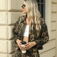 thumbnail image 4 of Wancir Women Leopard Denim Jackets Fashion Cropped Jacket Fall Clothes Button Down Jean Coats Long Sleeve Outerwear, 4 of 4