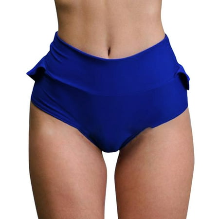 GHSOHS Womens Underwear Panty Women High Waisted Underwear Mesh Panties High Waist Yoga Pants With Floral Embroidery And Pouch Pockets For Figure Flattering Comfort Blue Briefs Panties  L