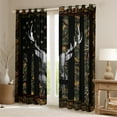 thumbnail image 2 of Camo Green American Flag Blackout Curtains For Teen Hunting Deer Wild Animal Curtains & Drapes Usa Federations Stars Stripes Curtains 42''Wx84''L, 2 of 5