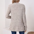 thumbnail image 6 of Women's Solid Color Long Sleeve Length Cardigan Sweater Coat Top with Pockets for Spring and Fall Seasons, Casual Layering for Daily Use,Khaki,XL, 6 of 8