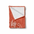 thumbnail image 2 of Fitness Soft Flannel Fleece Throw Blanket, Dont Stop Until You Are Proud Words Hand Lettering Arms Biceps Achievement, Cozy Plush for Indoor and Outdoor Use, 60" x 80", Dark Coral White, by Ambesonne, 2 of 6