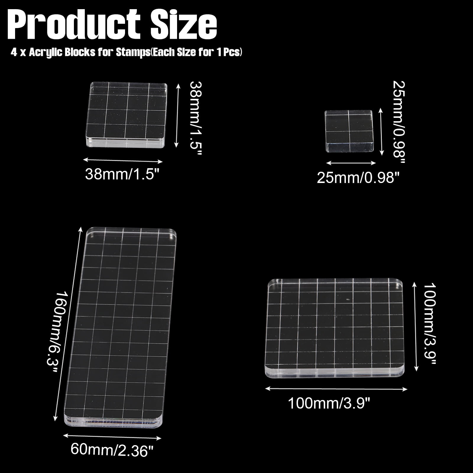 3"x2.2" Craft Ink Pad for Rubber Stamp, 12Pcs Washable Stamp Pad