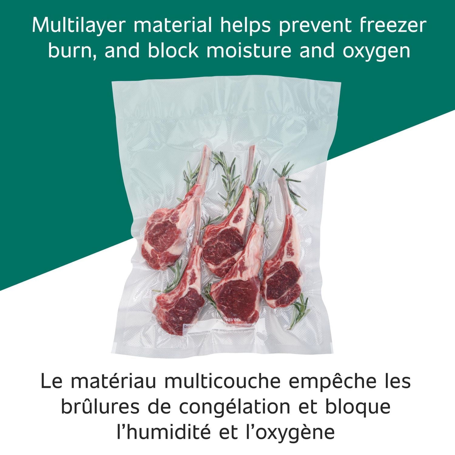 Sacs d’emballage sous vide FoodSaver de 3,78 L (1 gal)