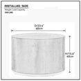 thumbnail image 5 of Kevinplus Black Coffee Table with Gold Rim Bottom End Table Round Wood Side Table for Living Room Bedroom, 5 of 7