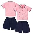 thumbnail image 3 of LYMAYTER Kids Boys Summer T-Shirt 2PCS Outfit Toddler Crewneck Printed Short Sleeve Tops and Shorts Tees Sets for 2-7 Years, 3 of 9