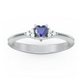 thumbnail image 2 of Bague en Forme de Cœur avec Accents d'Épaule - Saphir Bleu (Septembre), 2 of 4