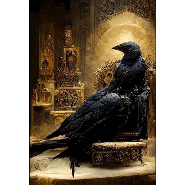 Pintura en lienzo divertida Vintage, carteles de hechizos y dijes de Metal, imágenes impresas de cuervo negro para Bar, habitación de Club, decoración del hogar, regalo