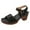 Black, variant on Womens Chunky Block Heels Platform Heels Open Toe Ankle Strap Pumps Evening Dance Party Dress Shoes